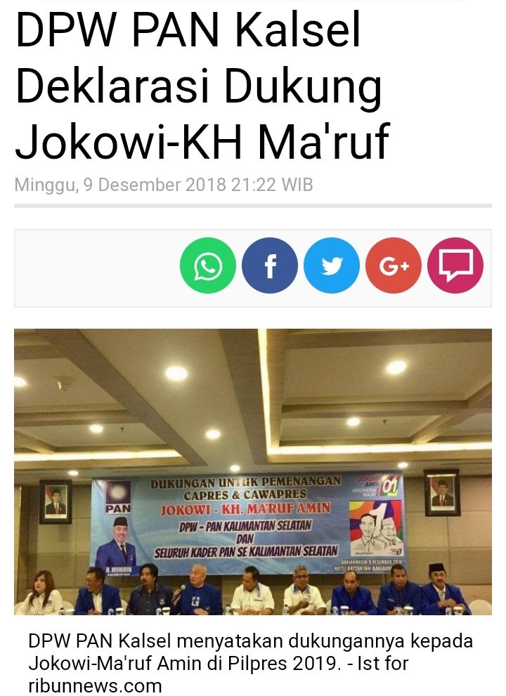 Doy_93's tweet photo. DPW PAN Kalsel Deklarasi Dukung Jokowi - Ma'ruf Amin
#BrigadeJoinKalsel01 https://t.co/cdttfVnbnX