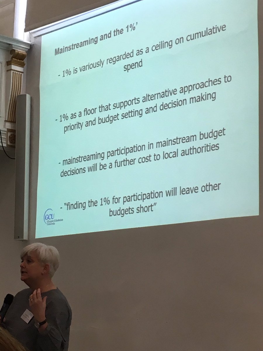 GDA__online's tweet photo. .@angelao44 preview of .@GCUEquality 3 year evaluation of #participatorybudgeting in scotland: #PBmainstream = participation in how mainstream budgets are allocated: social care, education, environment ? We hope so! #budget4equality to break the cycle of exclusion https://t.co/Xj0Ow4astJ