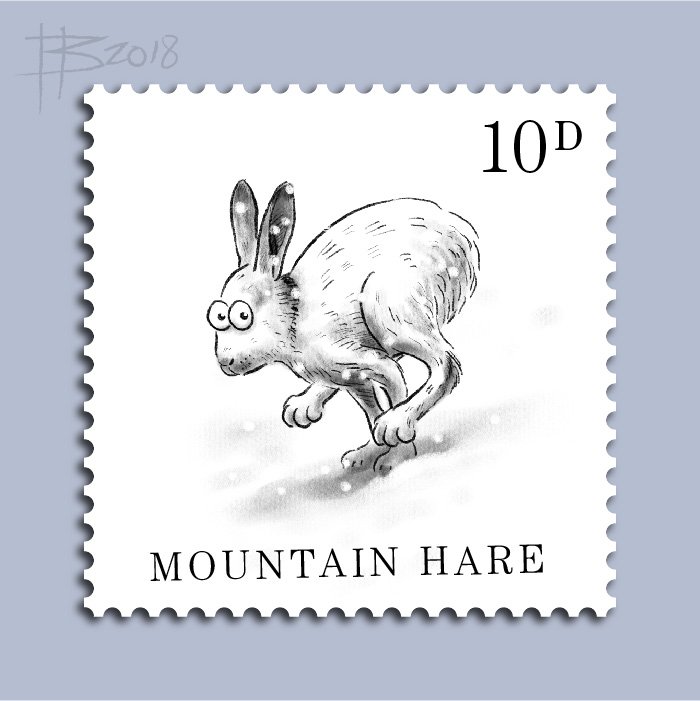 Day 10
#illo_advent2018 #illo_advent #britishwildlife #stamp #hare #mountainhare