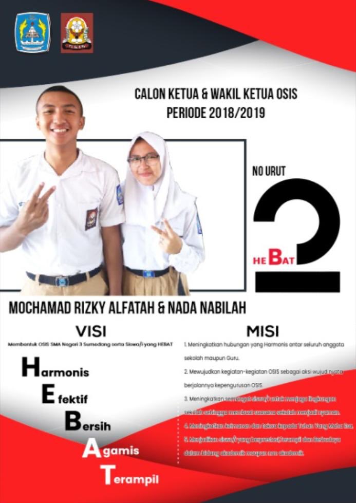 Sman3Sumedang's tweet photo. Pemira (Pemilihan Raya)
OSIS SMAN 3 Sumedang 2018
Rabu, 12 Desember 2018
Gunakan Hak Pilih Kamu! 😊 https://t.co/XNQrbOkDr1