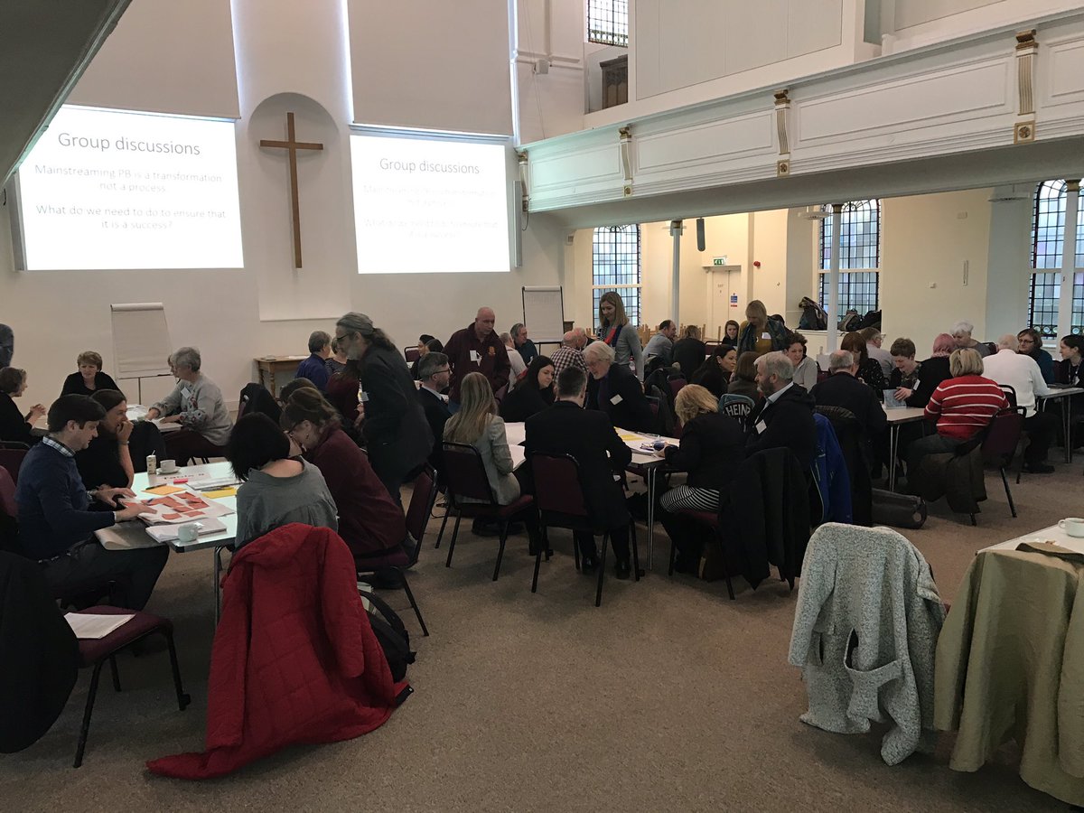 sicam's tweet photo. #PBmainstream great conversations taking place about the practical wants and needs to keep the Scottish PB journey moving #transformationalchange @COSLA @CommEmpower @pb_scotland https://t.co/eZieFWZlqm