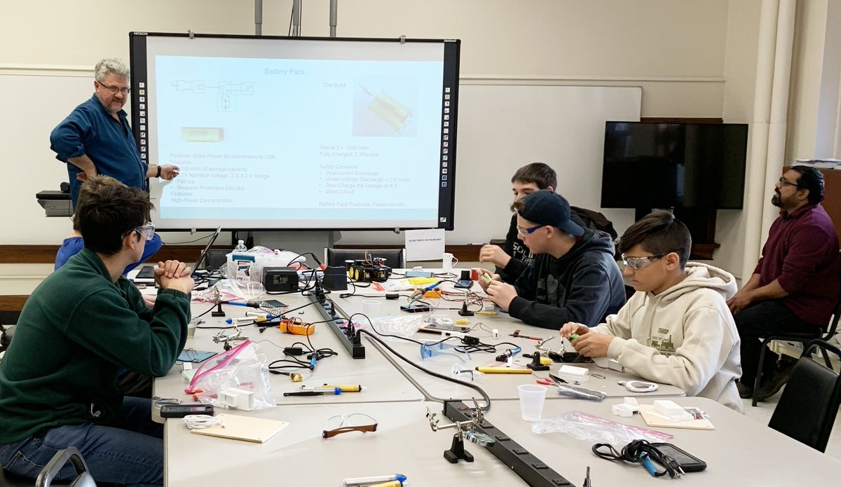 This past weekend at the Stourbridge Project, Scouts from Troop 1 in  Honesdale learned how to make their own solar powered battery chargers.   Tony Komar designed and built the solar charger and utilized the  Stratasys 3D printer in the prototyping lab to print the cases.