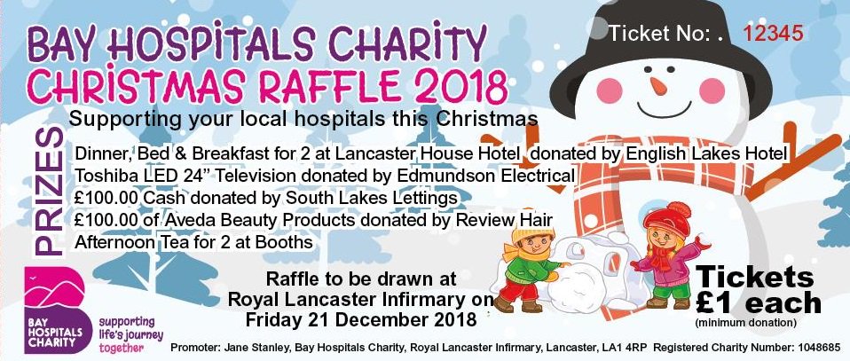 bayhospitals's tweet photo. Don’t forget #Christmas raffle tickets are on sale now. Don't miss out on your chance to win some amazing prizes before the raffle is drawn on Friday 21 Dec. Please contact @bayhospitals if you would like to buy or sell tickets and support your local hospitals @UHMBT #TeamUHMBT https://t.co/od7q5LmlhK