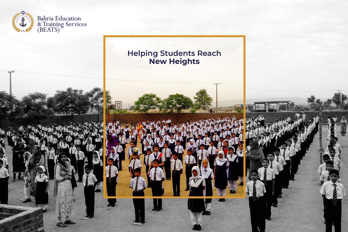 BahriaFDN's tweet photo. Since 1998 , Bahria Education &amp; Training Services (BEATS) has earned a reputation of excellence in quality education, discipline and character building. 

#ATrustedPartner #BahriaFoundation  #education #training #reputation #navy #characters https://t.co/jvL9EY99ww