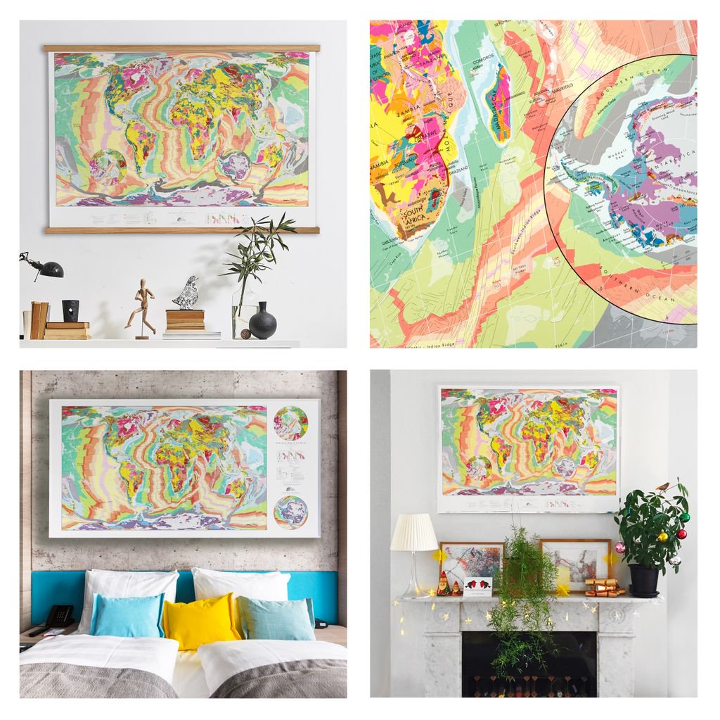 Futuremaps's tweet image. World Geology Map 
4.6 billion years of geological history distilled into one incredible map. 
Who needs a visit to the Natural History Museum! 
#worldgeologymap #geologymap #mapgift #modernmap #contemporarymap #geologygift 
 👉 buff.ly/2G2TGAX