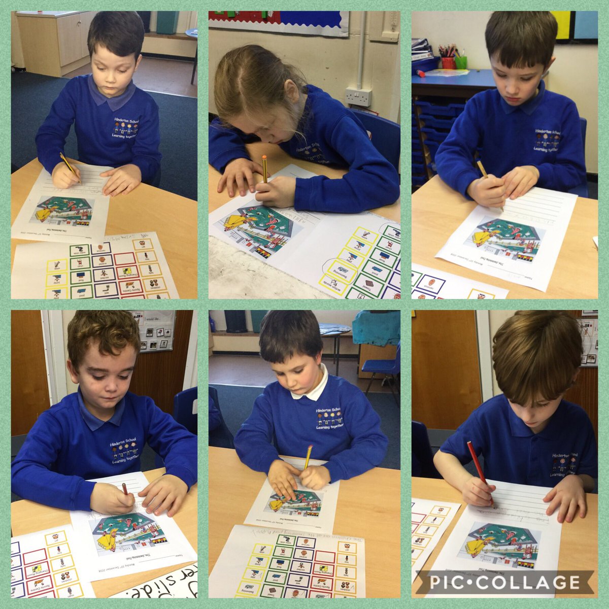 Working hard this morning, using colourful semantics to develop our descriptive writing ✍️ #colourfulsemantics #primaryenglish