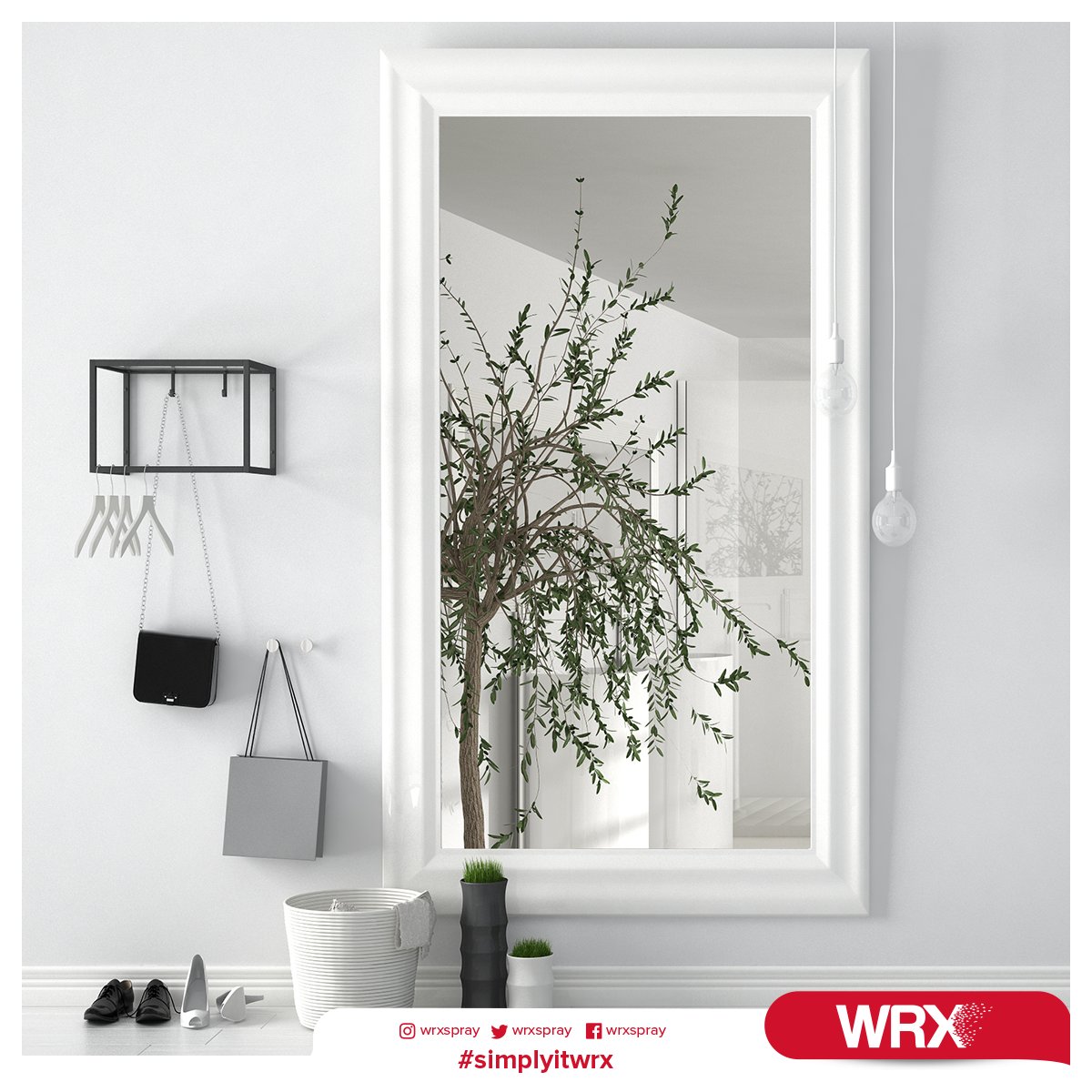 How about giving your mirrors or frames a new look? For best results, try Wrx Spray Paint 301 Pure Gloss White. 😍 #wrxspraypaint