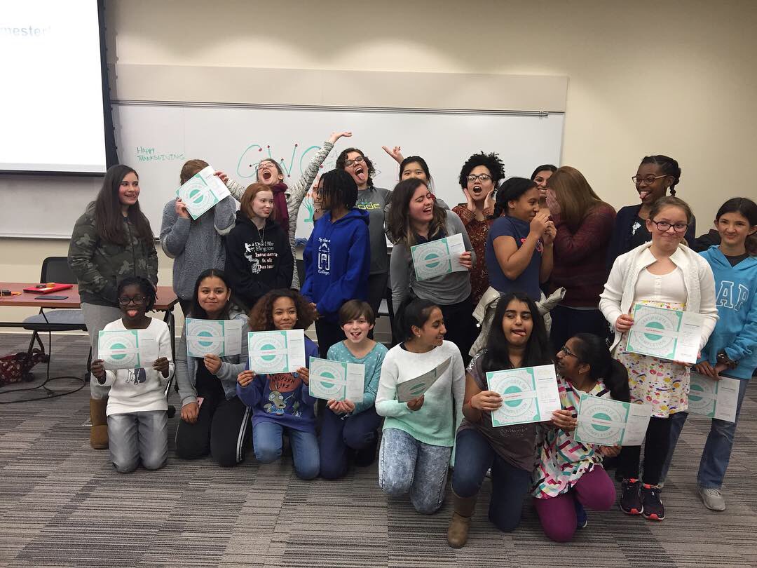 girlswhocode_hc's tweet photo. Congratulations to our intro club for completing the @girlswhocode semester! They’ve spent the past 8 weeks learning basic coding principles, discovering women tech pioneers, and building strong teams. We are so proud! 👩🏽‍🎓👩🏼‍💻🙋🏾‍♀️
#girlswhocode #girlsinstem #girlsintech #CSEdWeek2018 https://t.co/jLCDZcsP0V