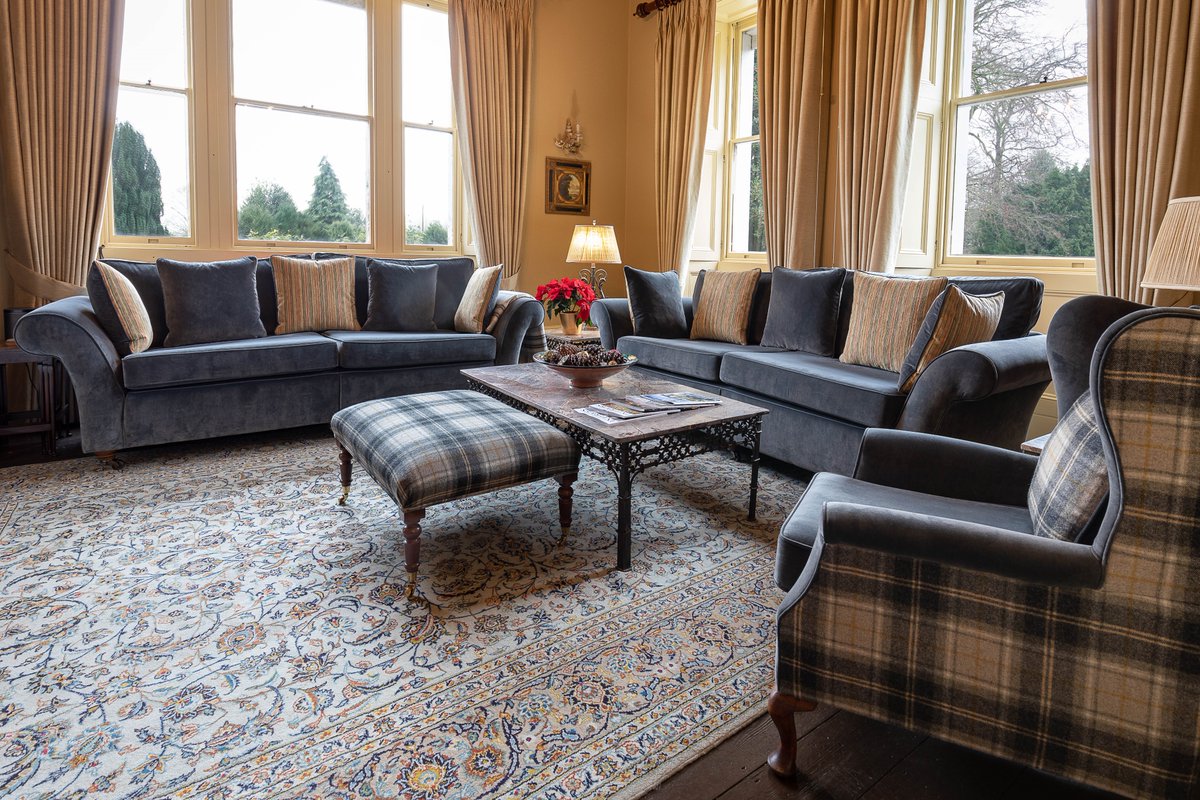 Here's a sneak peek of a recent commission by beautiful <a href="/CleathamHall/">Cleatham Hall</a> for re-upholstery of sofas, armchairs, footstools and new scatter cushions. It's a truly stunning Grade II listed boutique hotel and exclusive use venue for weddings and private events in North Lincolnshire.