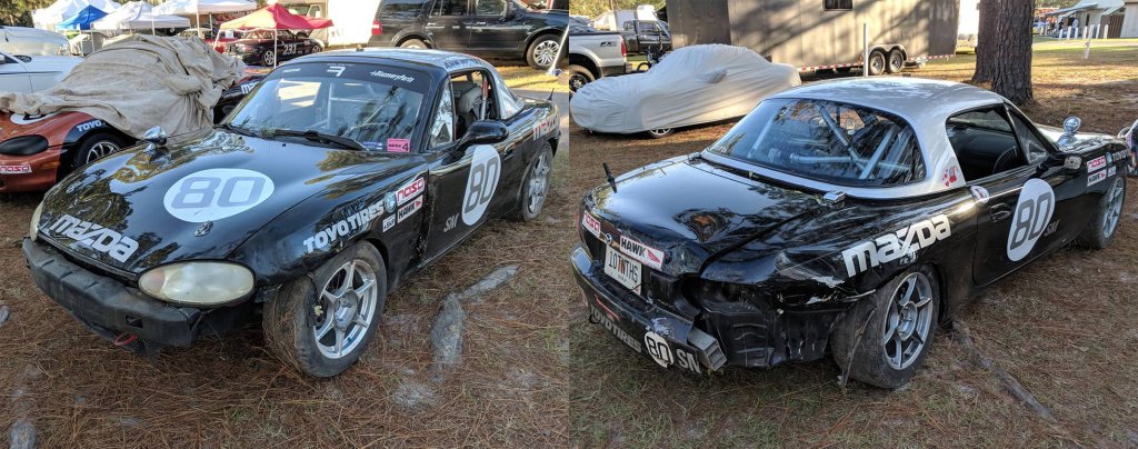 The_Ann_M's tweet photo. The blog post about my big crash is finally up! NASA-SE Savannah Sizzler at Roebling Road, September 21-23 2018: What it's like to crash https://t.co/Zh4Ze1lFjz https://t.co/KbQOMheg26