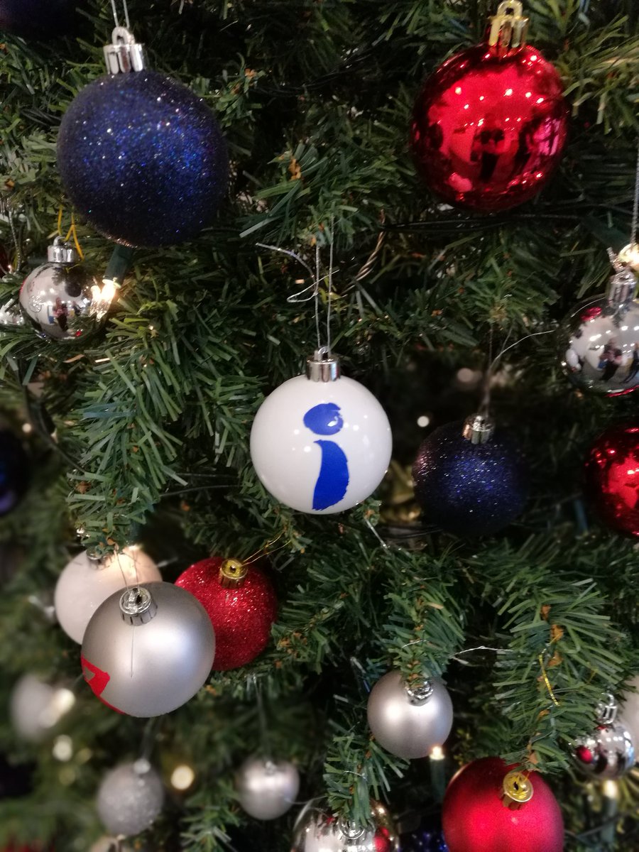 MariaMeager's tweet image. The @IncusPR tree it looking lovely with its printed baubles