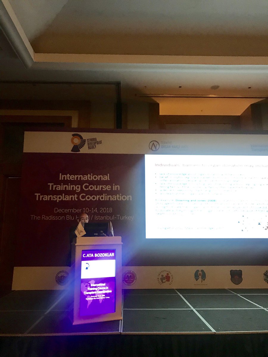ITN_TR's tweet photo. ''Where people have limited knowledge, campaigns must focus on changing attitudes through knowledge building and myth-busting.'' Ata Bozoklar is making speech on ''Public Education and New Tools for Promotion of Organ Donation'' #ITN #organtransplant #coordinationcourse https://t.co/Bcf8FJoIMq