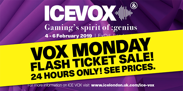 ⚡️Flash Tickets Sale: ICE VOX Conference ⚡️
‼️24 Hours Only
💳Book here: bit.ly/ice-vox-2019
📧Or contact delegates@clariongaming.com
#gaming #GamingNews #IceVox