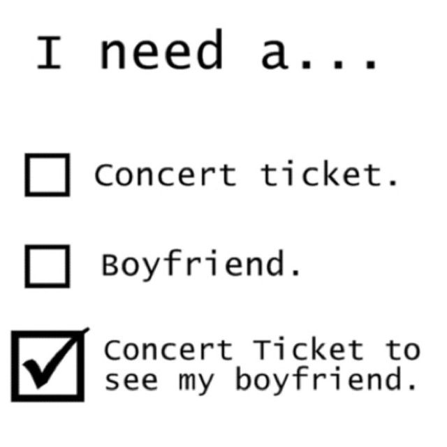 tickets to get your boyfriend