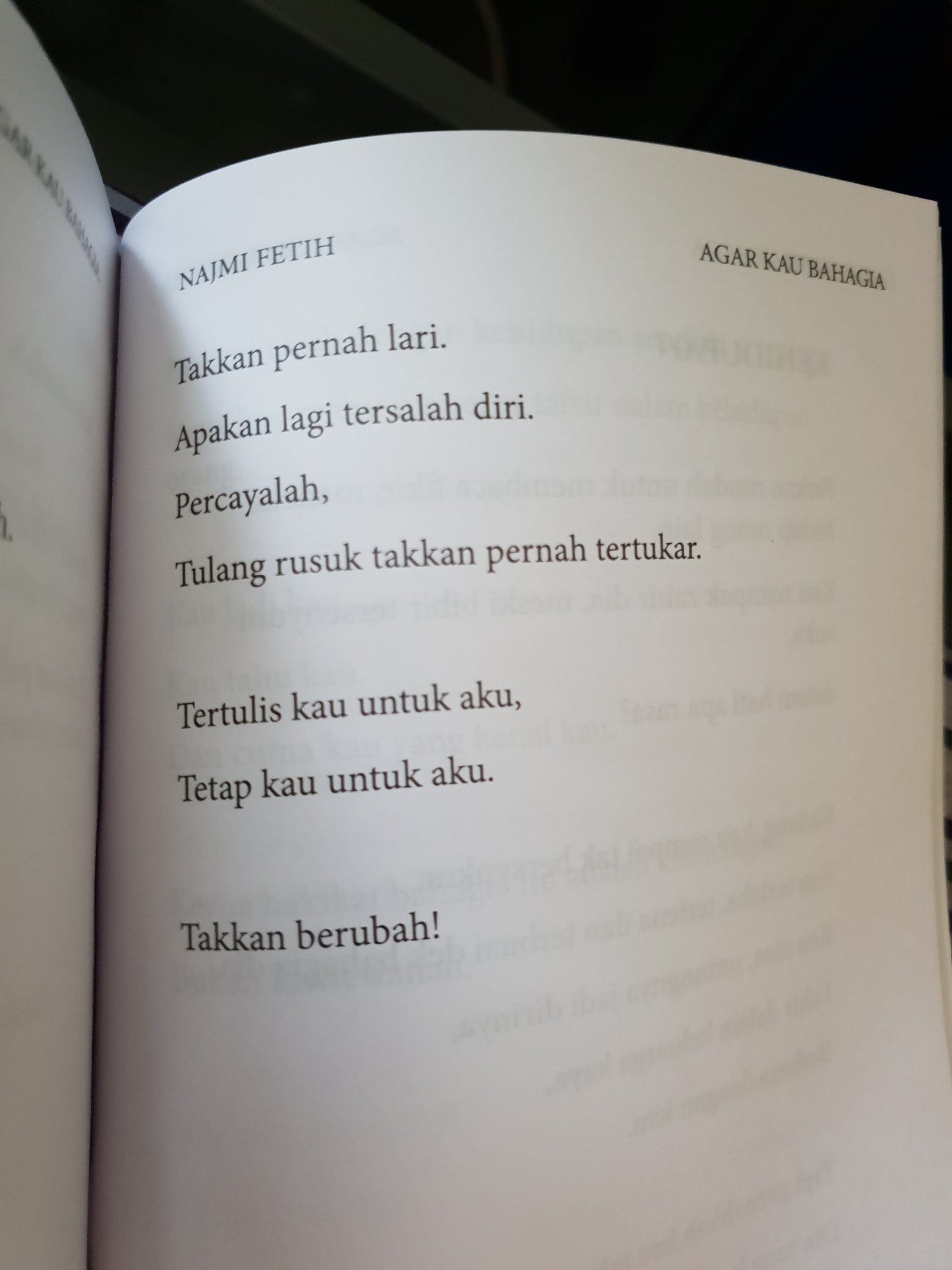 Muka Surat Agar Kau Bahagia Oleh Najmi Fetih