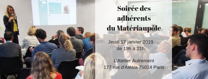 Pour vous inscrire à notre soirée des adhérents de janvier 2019, c'est par ici : bit.ly/2PsJWo9 Avec <a href="/Cooperativemu/">Coopérative Mu</a> et <a href="/nanoe_powders/">Nanoe</a> #ecoconception #ess #innovation #Industrie #materiaux #zerodechet #ceramic