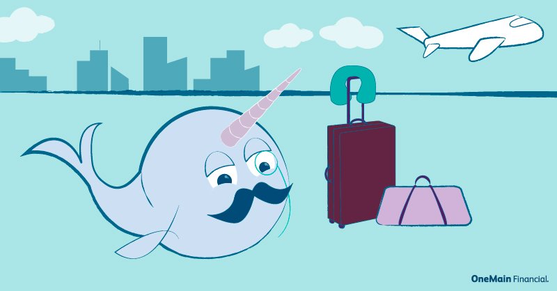 OneMain's tweet photo. Want to know two easy ways to save on holiday travel? Why not ask a narwhal? https://t.co/S0sIe2t010 https://t.co/tv5BgXSsle