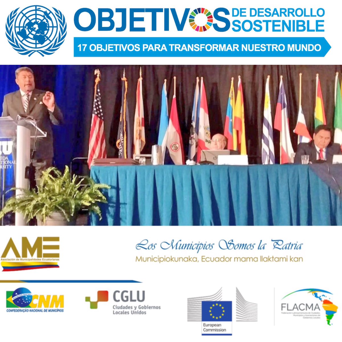 RamssES_Mashi's tweet photo. En representación de nuestro país, conforme delegación de la @AMEcuador asistimos al Taller Internacional Implementación de los Objetivos de Desarrollo Sostenible, del 10 al 12 del presente en Brasilia-Brasil🇧🇷| Iniciativa impulsada por @ONU_es para el Desarrollo del Milenio.🇪🇨| https://t.co/MZ3FNYtCq9