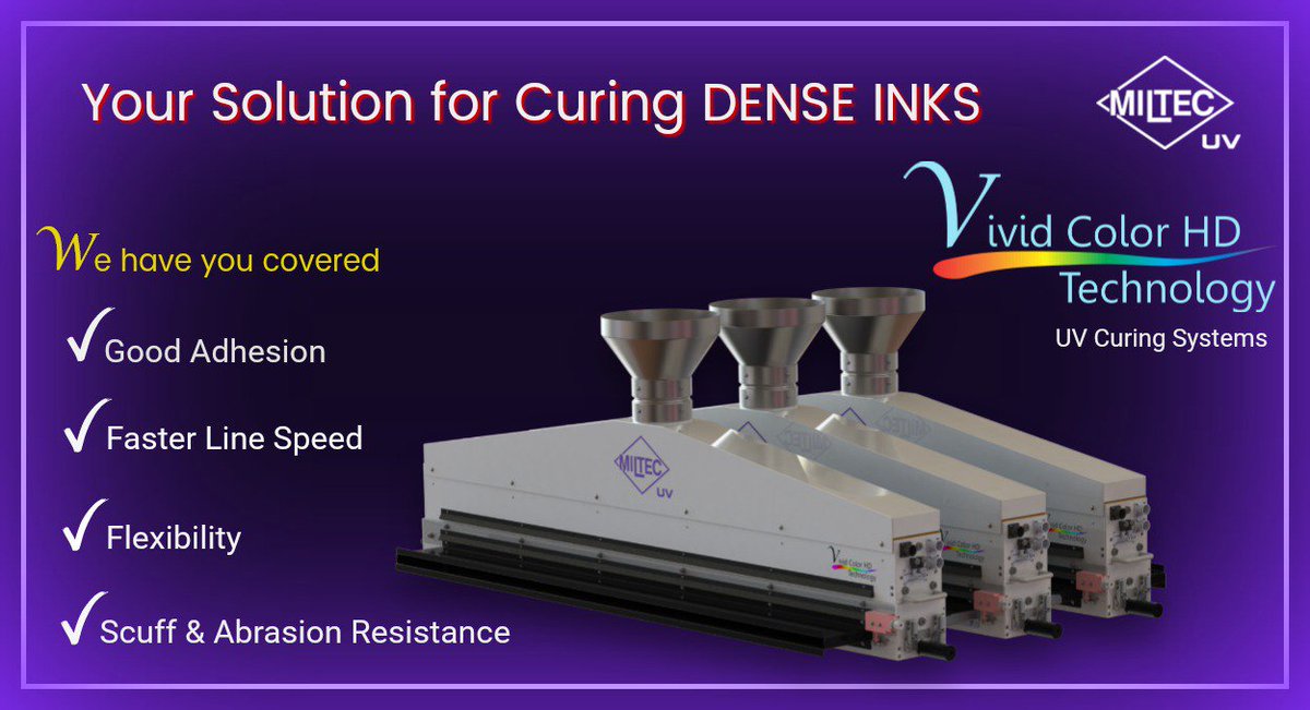 MiltecUV's tweet image. Do you have problems curing dense, pigmented inks and coatings? #narrowwebtech #labelprinting #labels  ow.ly/i1yI30lVggX