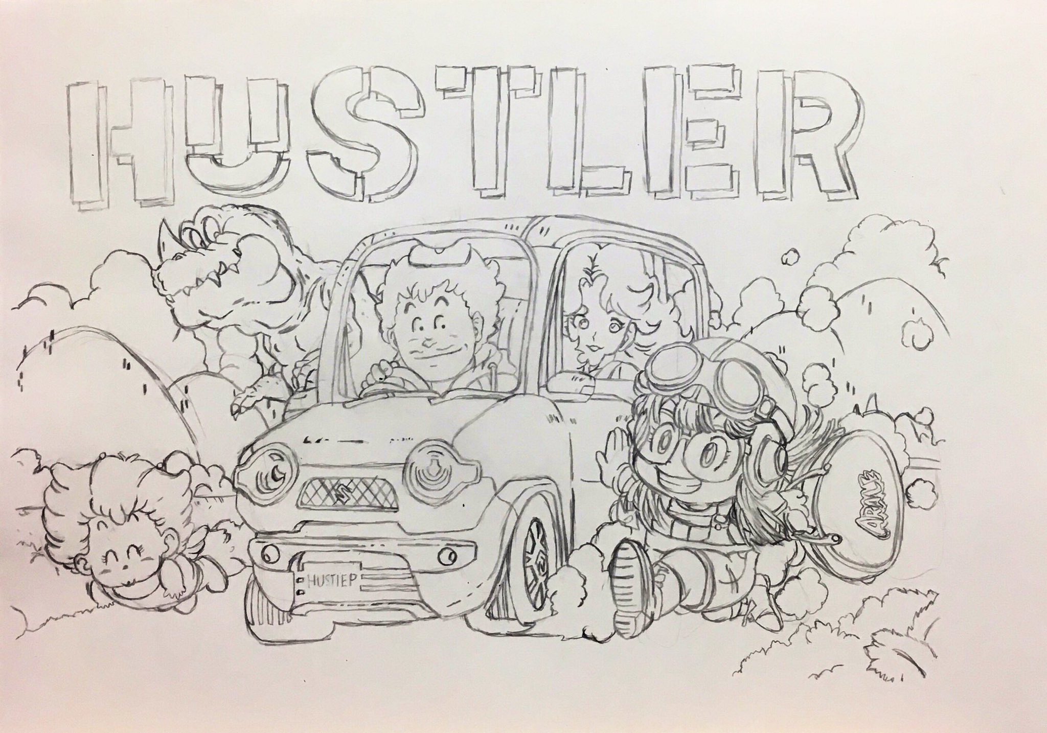 ダイン 今度アラレちゃん描きます Drスランプアラレちゃん スズキ ハスラ 模写 T Co Msftkm7sai Twitter