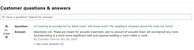 Was looking up some acoustic foam tiles and quickly realized I wasn't the only perv looking up acoustic<a href="/tag/internationalkissingday"class="tags"><span>#internationalkissingday</span></a><a href="/tag/mocktherapy"class="tags"><span>#mocktherapy</span></a>