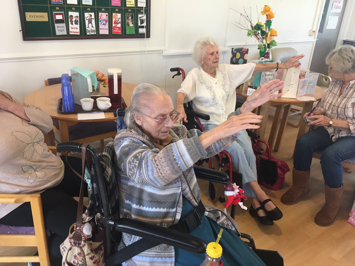 KeswickCareHome's tweet photo. #Slowyogawithbernard lots of fun and #birthdaycelebrations https://t.co/GwpEGSd7jk