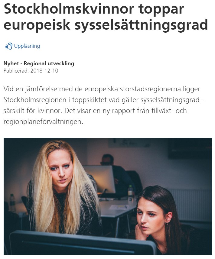 'När landstinget blir Region Stockholm från årsskiftet kommer vi att jobba ännu mer strategiskt för en fungerande kompetensförsörjning', säger @Hanna_SLL_TRF ang nyheten att Stockholmsregionen toppar europeisk sysselsättningsgrad. sll.se/verksamhet/Reg… @sllse