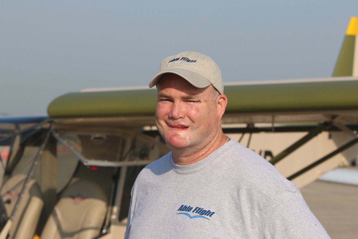 AbleFlight's tweet image. Wounded veteran Sgt. Robert Bartlett became a licensed pilot through his Able Flight scholarship this year. Will you be next? If so, your application must be postmarked by December 31st! ableflight.org