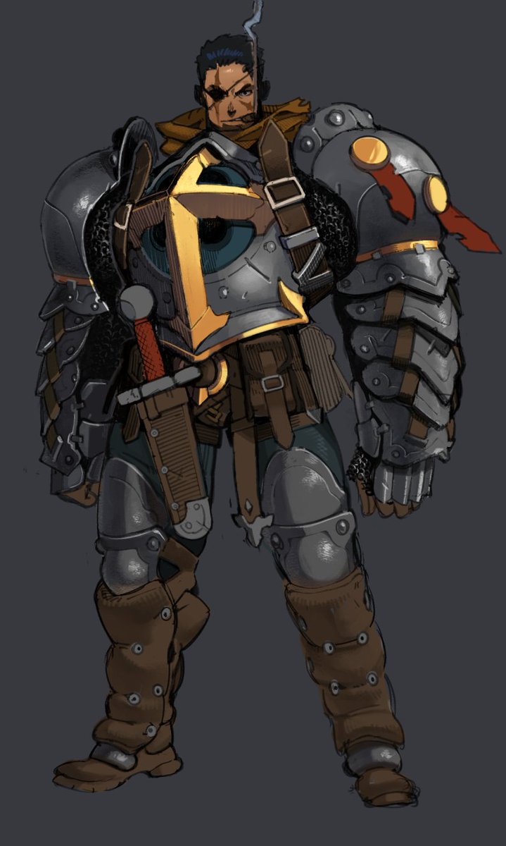 Big armor dude

I wanted to do something similar to Wonshin Baek's designs 