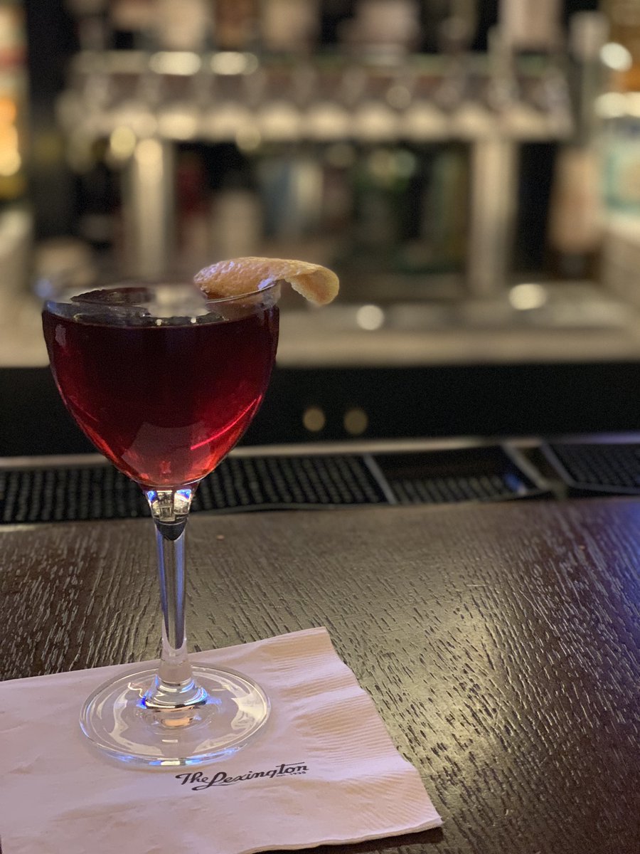 TheLexMN's tweet photo. Try our special Barrel Aged Boulevardier. Made with Old Forester 100 proof Bourbon, Cappelletti Italian Bitter, and Cocchi Di Torino sweet vermouth. Aged for six months in a port barrel. Available while supplies last. #TheLexMN #EastOfTheRiver #CapitolCity #boulevardier https://t.co/a59ZNUQPZE