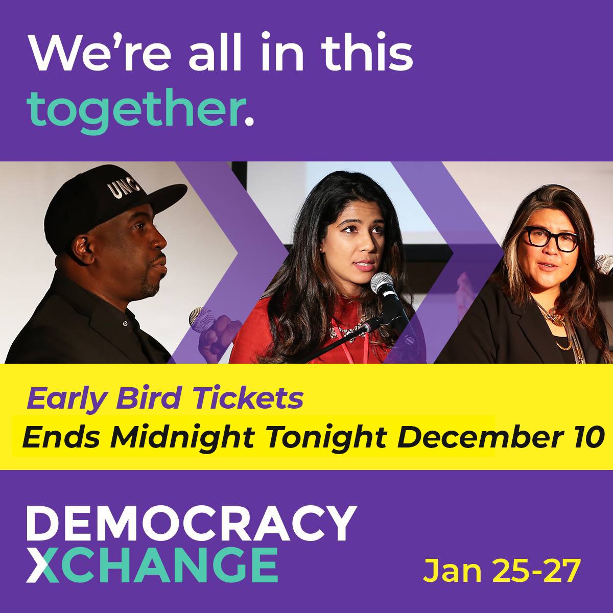 DemocracyKit's tweet image. Until midnight today, you can still get early bird tickets $149/general and $49/student/senior for @dxcsummit taking place on Jan. 25-27. Join us for 3 jam-packed days of site visits, keynote speakers, lightning talks, discussions and workshops. eventbrite.ca/e/democracy-xc…