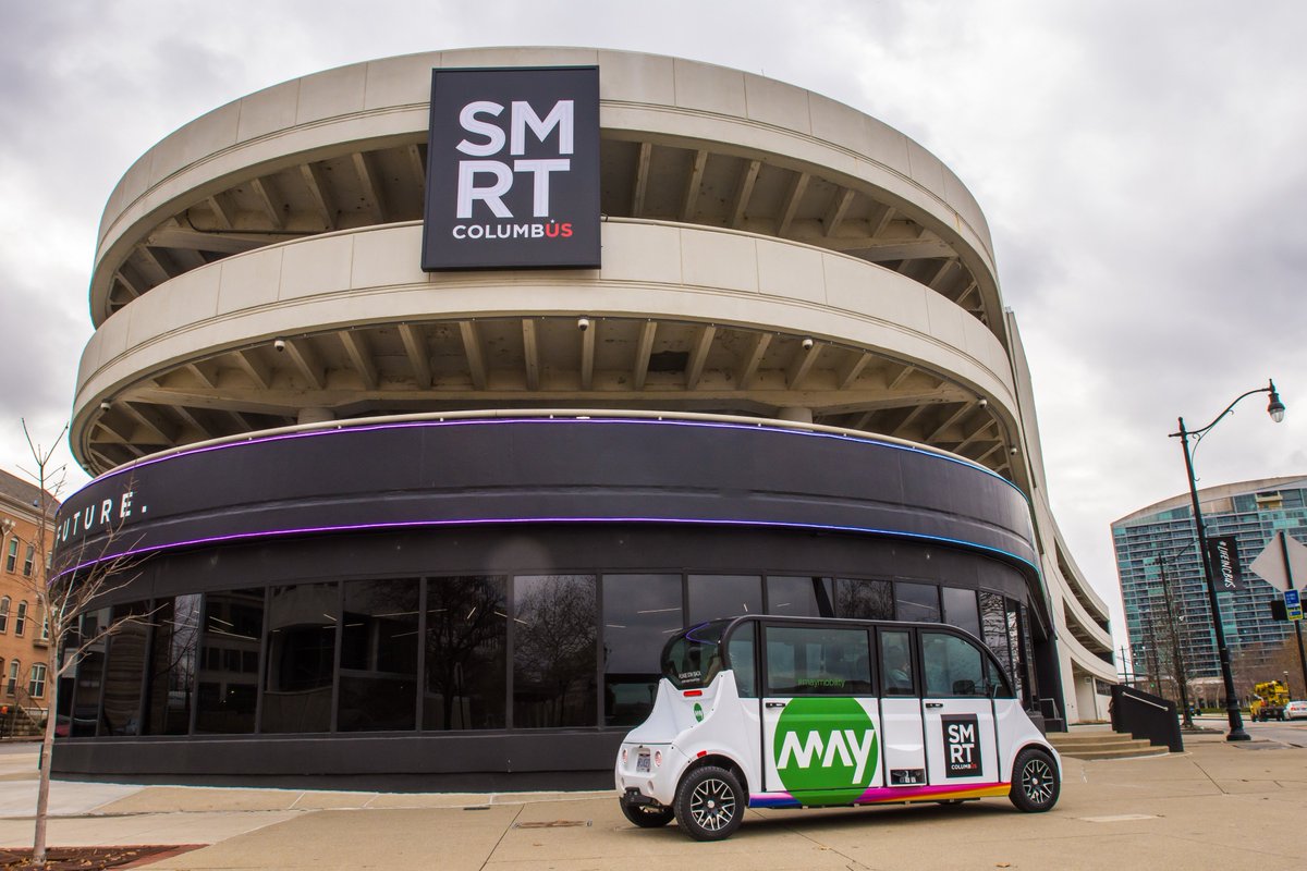 The only #SelfDriving transportation open to the general public isn't Waymo, it's @May_Mobility. Come ride #SmartCircuit for free in Columbus, OH-- 6a to 10p, 7 days a week. A partnership with  @SmartCbus and @DriveOhio. #DriveLessLiveMore