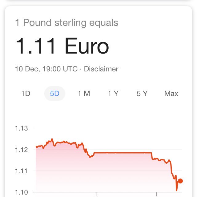 Off to London in the morning. Glad I held off getting my sterling 😂 #ThanksBrexit