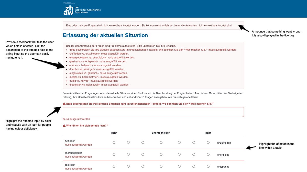 A11yDoc's tweet photo. Some thoughts about #accessibility when validating forms within a survey. https://t.co/lBNC2IzDT2