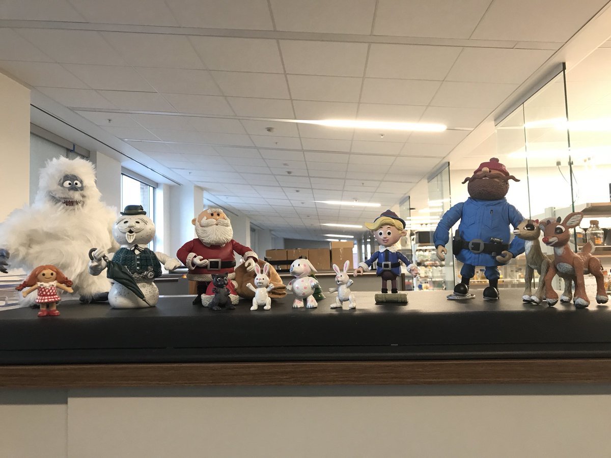 DrLindzyONeal's tweet photo. The @Slebiomes lab has blessed us with Holiday joy in the form of Claymation figurines! Definitely makes the lab a little more festive. #sciencechristmas https://t.co/Y8EHyt9RQ6