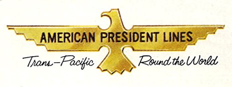rifflehouse's tweet photo. 1960 #logo for American President Lines, Ocean Liner company with fares that started as low as $1386 for six week cruise to Orient. #branding #cruise #president https://t.co/m6KdBoz1Yn