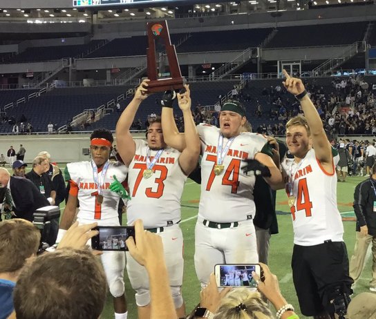 DuvalSports's tweet image. From Beginning to End! We were there! HISTORY!  
Congratulations Raines and Mandarin Football! 
Champions!