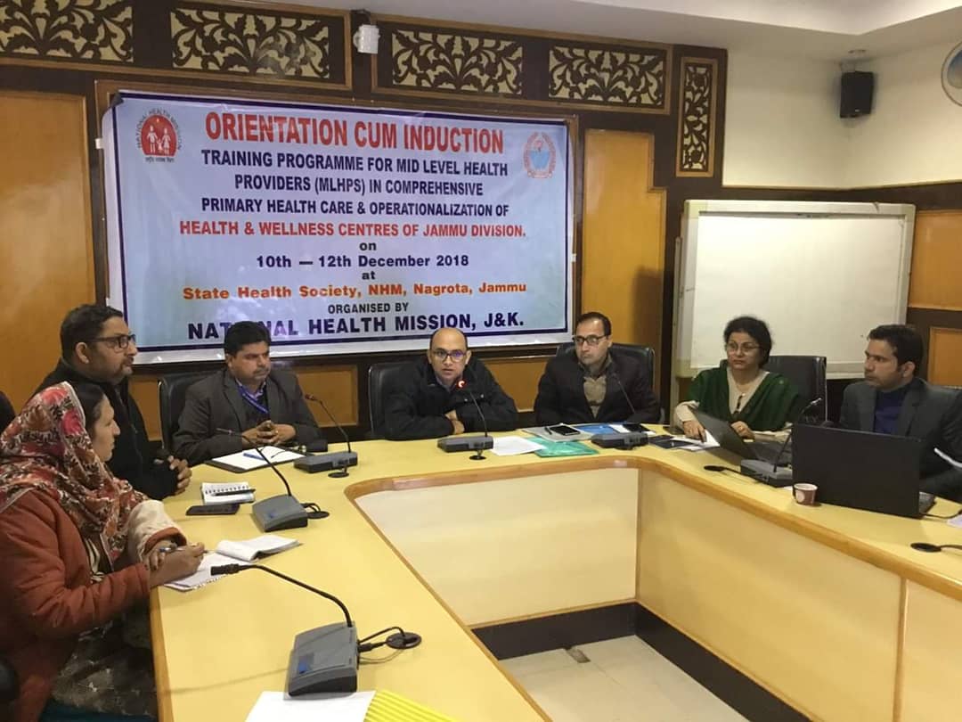 Inauguration of 3 days training of MLHPs by Misson Director NHM, J & K, Shri. Bhupinder Kumar at RIHFW Nagrota today. @jandkgovernor @MoHFW_INDIA @JPNadda