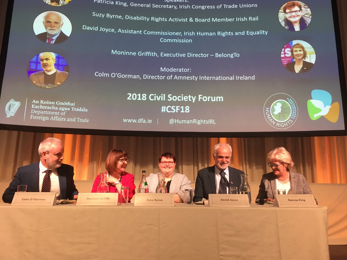 irishcongress's tweet photo. Patricia King speaks about the links between article 23 & 25 of #UDHR & how the failure to vindicate both is connected & a deliberate political strategy by those who choose a neoliberal path. #CSF18 https://t.co/A2NCUsRmHp