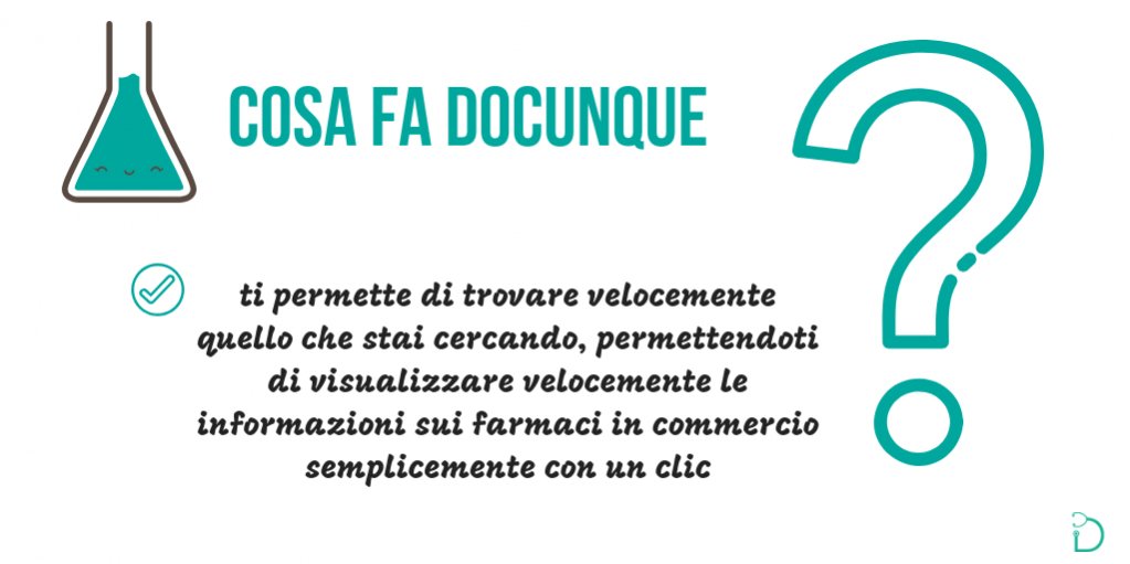 docunque's tweet image. Docunque ti permette di trovare velocemente quello che stai cercando, permettendoti di visualizzare velocemente le informazioni sui farmaci in commercio semplicemente con un clic ✔ #pharmacy #medicine  #technews