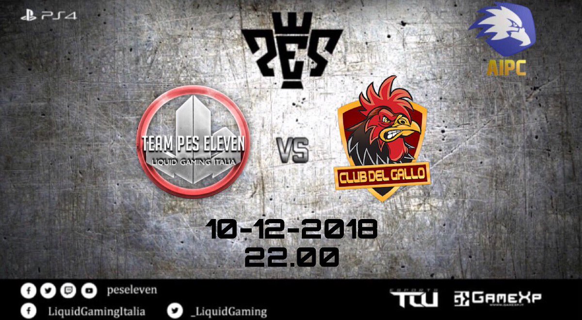 Peseleven's tweet photo. Tonight,for @AIPC_ITALIA League.

🕰 22.00
📺 Twitch: peseleven
🆚 #ClubdelGallo 

Follow the best italian #ProClub team #Pes2019. @_LiquidGaming https://t.co/V6uiuCbPZV