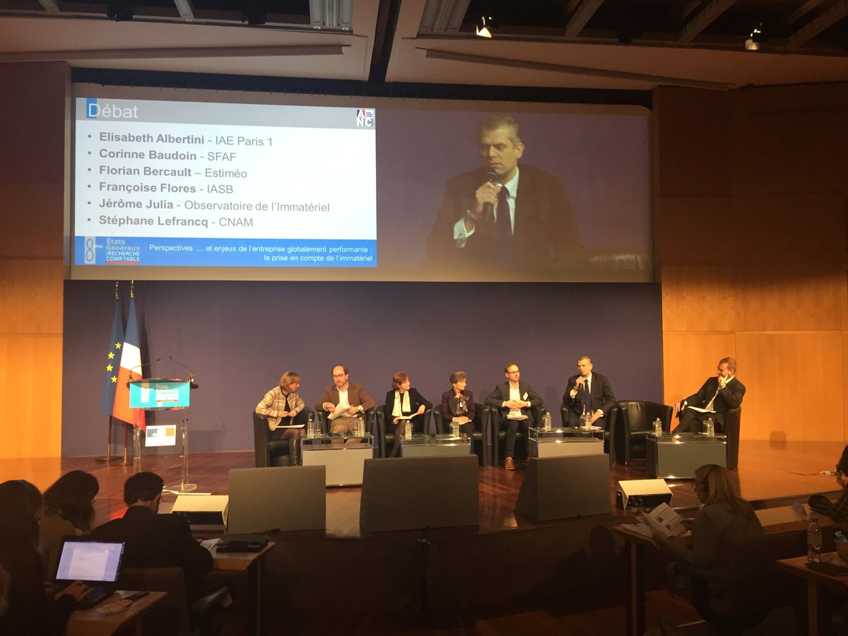 Aux Etats Généraux de l'Autorité des Normes Comptables à #Bercy pour discuter des enjeux de l'immatériel. Les pratiques de financement des #startups éclairent en partie les débats autour de cet #immatériel qu'il convient de financer, assurer, gouverner et redistribuer.