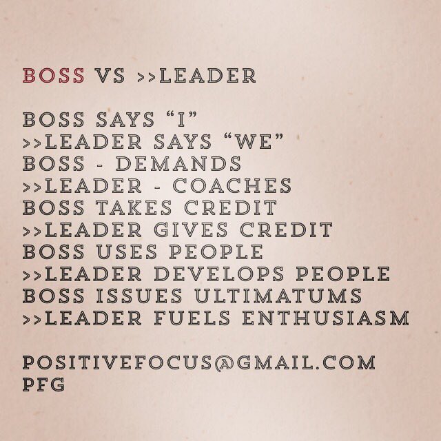 Boss vs Leader #MondayMotivation 

Some of the best at this <a href="/SelahSup/">Shane Backlund</a> <a href="/RandyLRussell24/">Randy Russell</a> <a href="/jsrabb/">steve rabb</a> <a href="/sdelcour11/">Stacy Delcour</a> <a href="/lanctot/">Jeff Lanctot</a> <a href="/gatesfoundation/">Gates Foundation</a> <a href="/TrevorLTGreene/">🔥 Every Day Better</a> @TurnaroundWa <a href="/NealGary14/">Gary Neal</a> <a href="/LMSprincipals/">Lincoln MS</a> <a href="/SteeleThoughts/">Danny Steele</a> <a href="/ToddStottlemyre/">Todd Stottlemyre</a> <a href="/ToddWhitaker/">Todd Whitaker</a> <a href="/EDUFocusGroup1/">International ED Leadership Firm</a> @BRKimDoepker @hansappel094