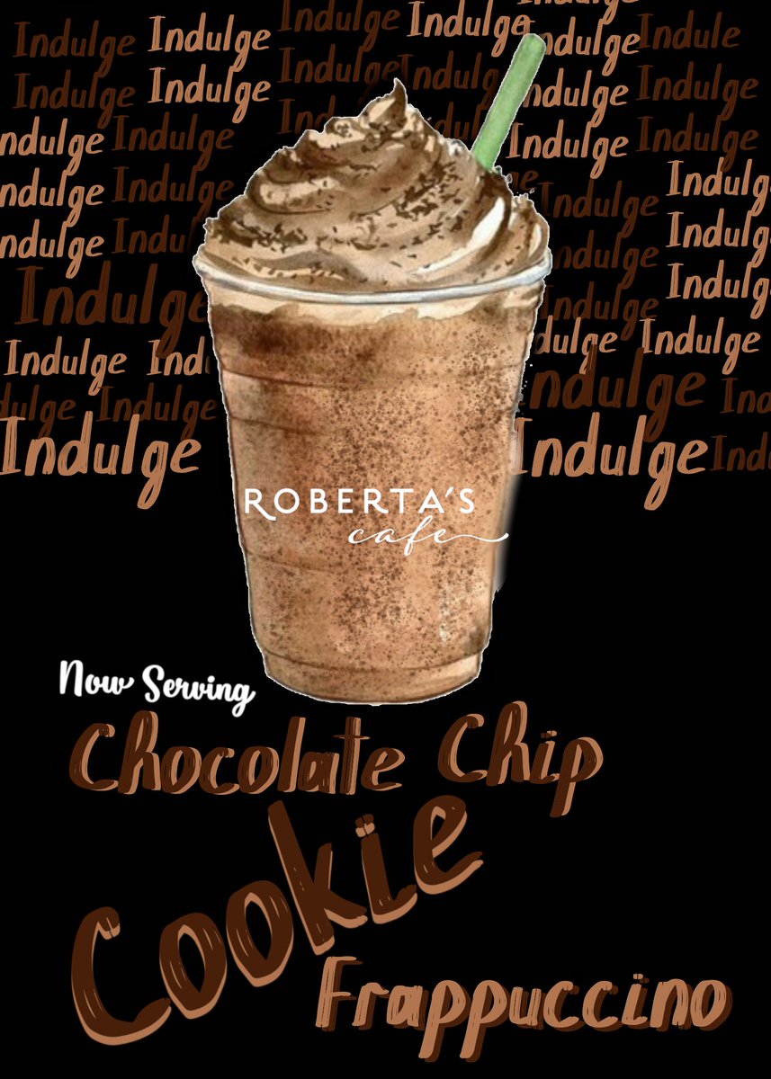 RinglingDining's tweet photo. Grab a chocolate chip cookie Frappuccino from Roberta's Café! 
 Sip, Sip, Pass
#ChocolateChipCookieFrappuccino 
#MondayMorning #MondayMotivation #MondayMood
#RinglingDining https://t.co/w2YAam5E0h