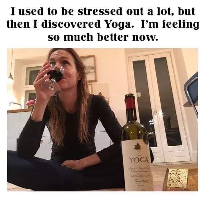 Uživatel TrendUso na Twitteru: „my kind of yoga /UntivLKm8b  #yoga #wine #drink #alcohol #relatable #alcoholism #lol #rofl #funny #lmao  #lmfao #meme #memes /3BMVgvM3t5“ / Twitter