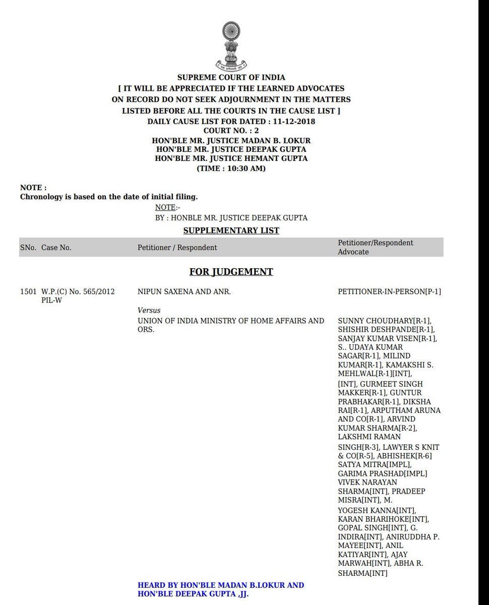 Of India Causelists Supreme Court Sc Causelist Supreme Court