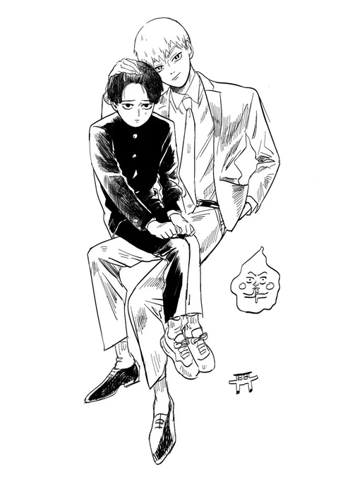 弟子の眉毛を見せつけてくる霊幻.jpeg 