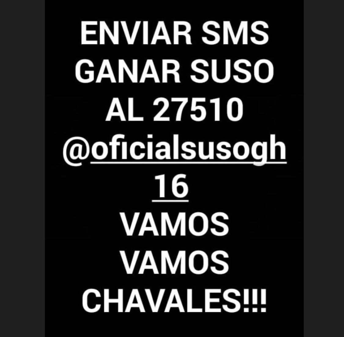 #GanarSuso27510 <a href="/ghoficial/">Gran Hermano</a> <a href="/RAFAMORATETE/">Rafa Mora Garcia</a> <a href="/Ivangoonzalez_/">Iván González</a> #GHVIP10D <a href="/Makoke_/">Makoke</a> <a href="/belenrdguez/">Belén Rodríguez</a> <a href="/CristianATM/">Cristian ATM</a> <a href="/aurahruiz/">Aurah Ruiz</a>