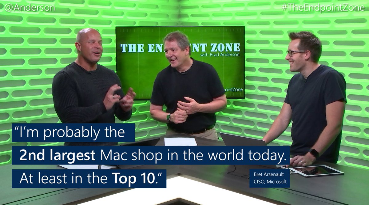Anderson's tweet photo. ICYMI โ the new #EndpointZone is a must-watch.
the CISO of Msft, bret arsenault, discuss running a huge Mac shop (over 160k @Apple & @Android devices) -- as well as 500k @Linux hosts.
https://t.co/ahhjZD1V2X https://t.co/8YbTai4lUL