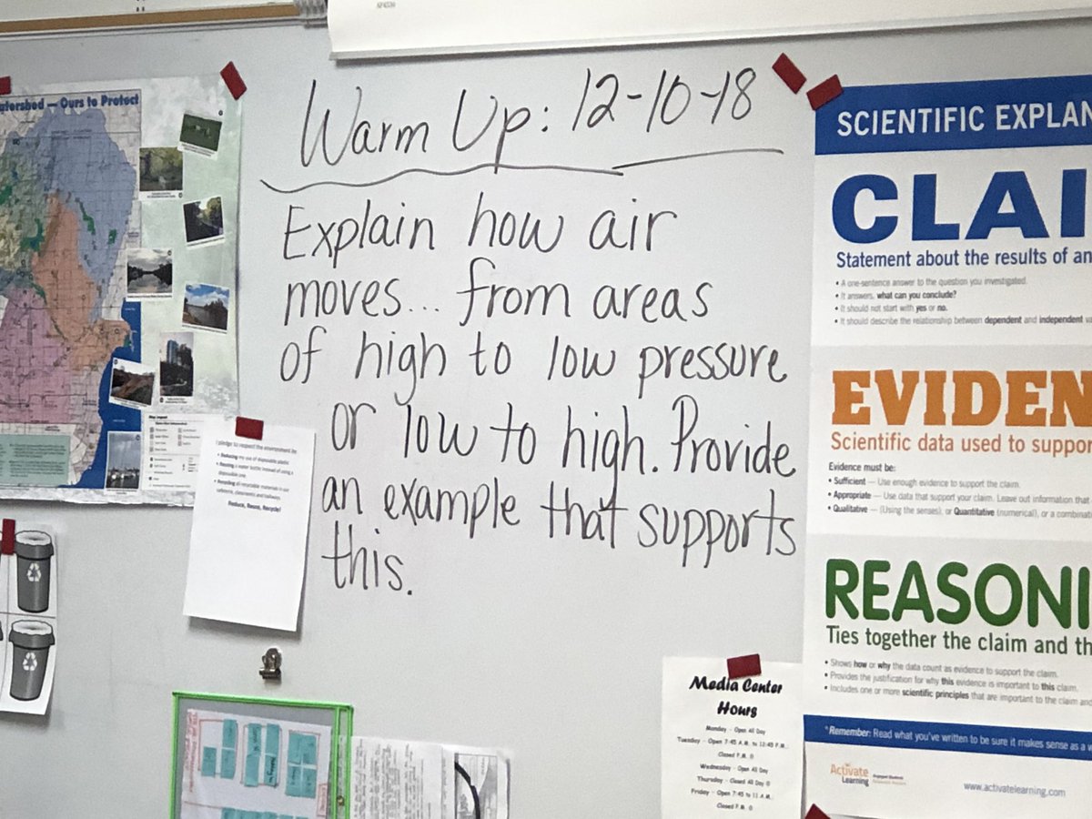 charlestull's tweet photo. @SDziwanowski 8th grade Science Ss explaining how air moves from areas of high to low pressure or low to high pressure. What evidence do you have to explain your theory or idea 💡 what connections can you make? #RebelScience #ScienceSTRONG #discourse https://t.co/Y6wUXBrCxv
